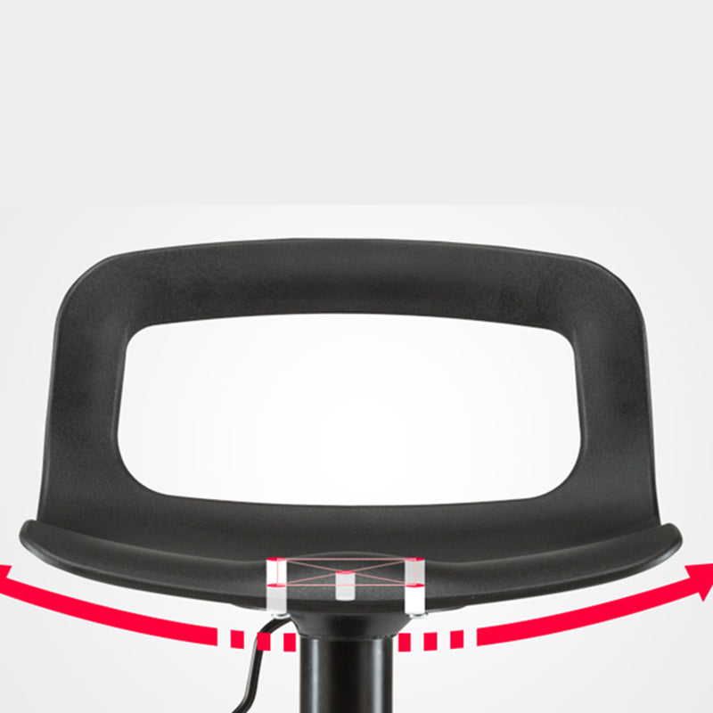 Modern Footrest Bar Stool Plastic Low Back Bucket Indoor Swivel Counter Stool