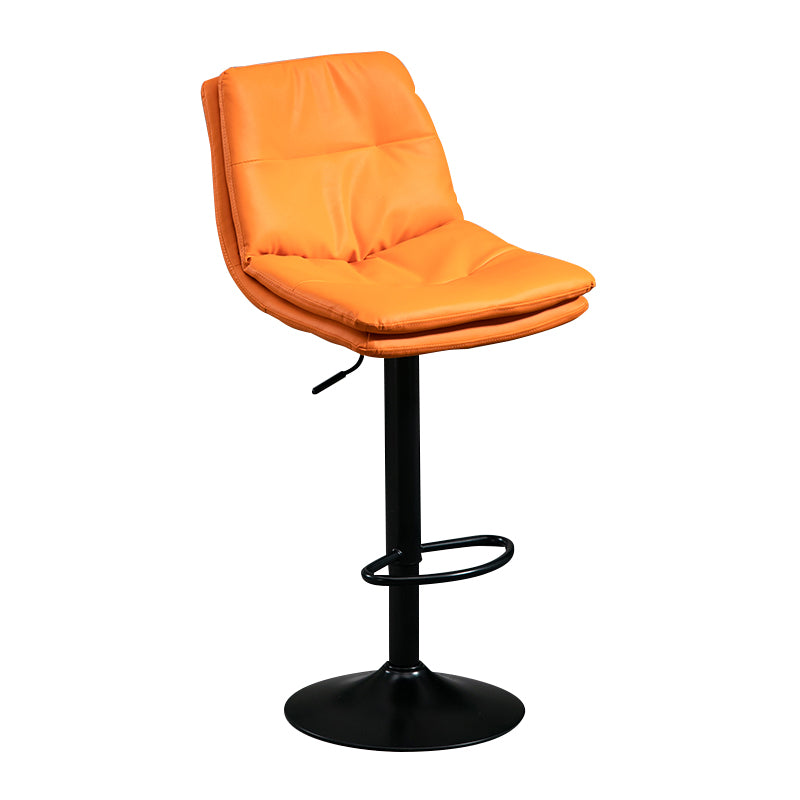 Moderne lederen barkruk swivel bucket verstelbare hoogte Volledige achterkant van de achterste kruk
