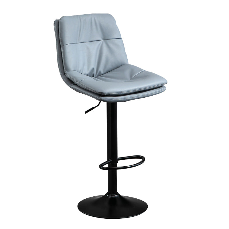 Moderne lederen barkruk swivel bucket verstelbare hoogte Volledige achterkant van de achterste kruk