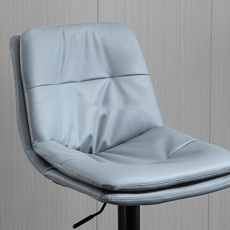 Tabouret de bar en cuir moderne, seau pivotant, hauteur réglable, tabouret de comptoir à dossier complet