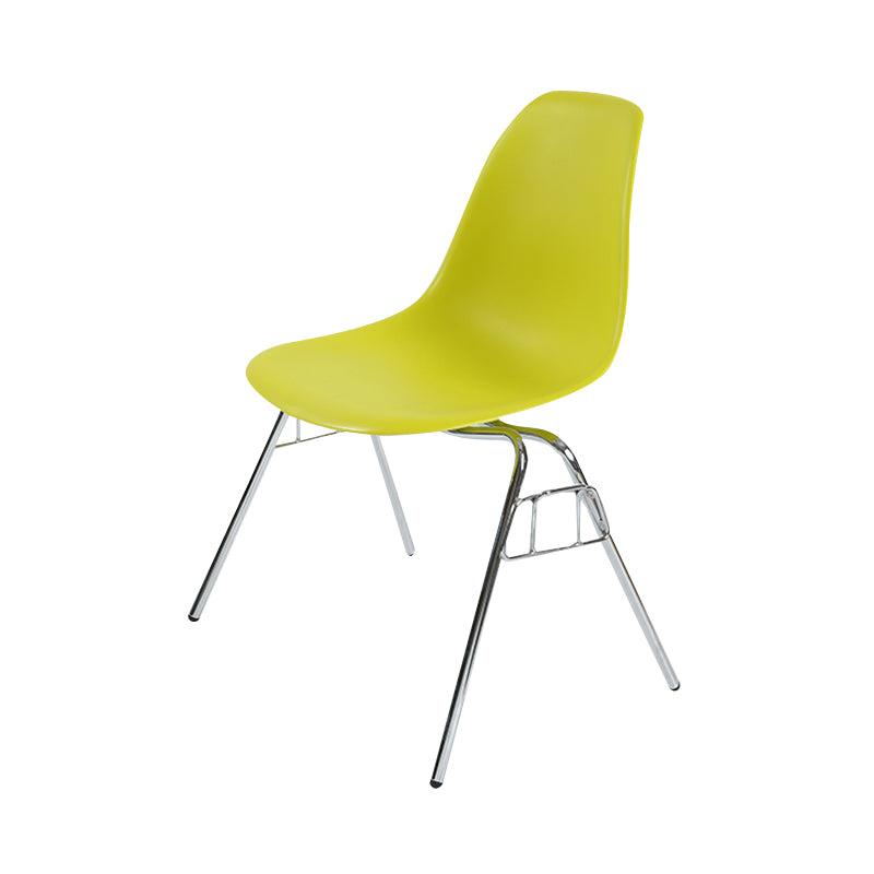Sedia da pranzo in metallo moderno sedia senza bracciole sedia da pranzo in plastica per uso del ristorante