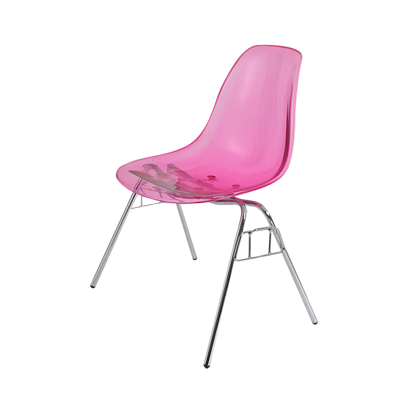 Sedia da pranzo in metallo moderno sedia senza bracciole sedia da pranzo in plastica per uso del ristorante