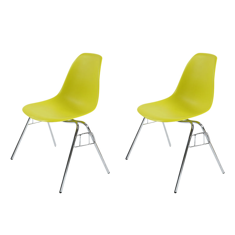 Sedia da pranzo in metallo moderno sedia senza bracciole sedia da pranzo in plastica per uso del ristorante
