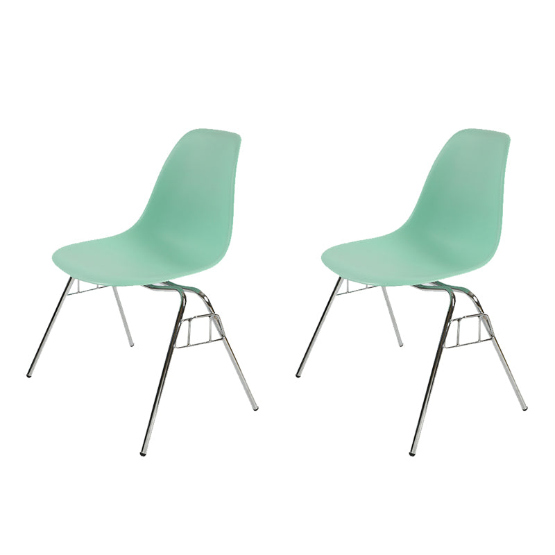 Sedia da pranzo in metallo moderno sedia senza bracciole sedia da pranzo in plastica per uso del ristorante