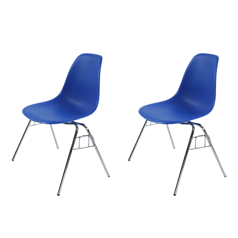 Sedia da pranzo in metallo moderno sedia senza bracciole sedia da pranzo in plastica per uso del ristorante