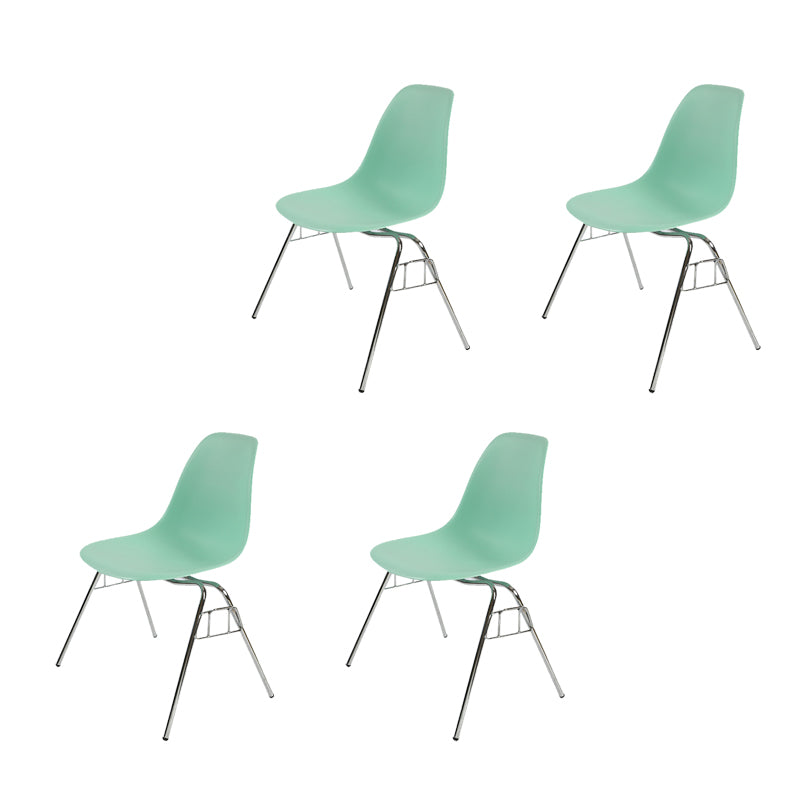 Sedia da pranzo in metallo moderno sedia senza bracciole sedia da pranzo in plastica per uso del ristorante