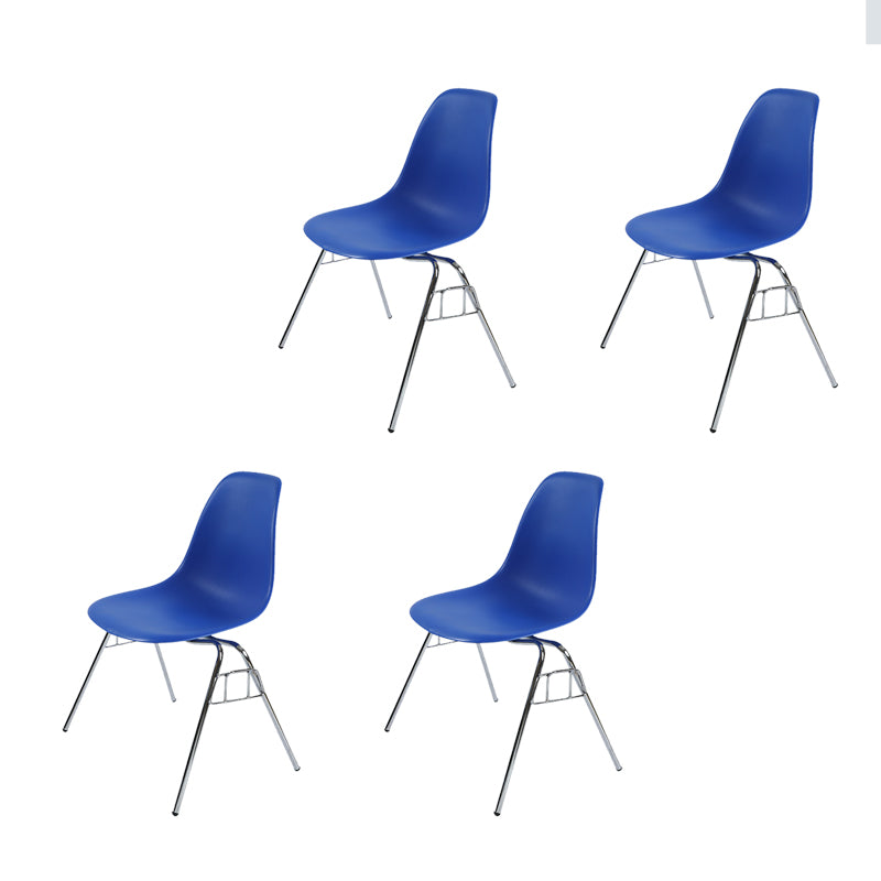 Sedia da pranzo in metallo moderno sedia senza bracciole sedia da pranzo in plastica per uso del ristorante