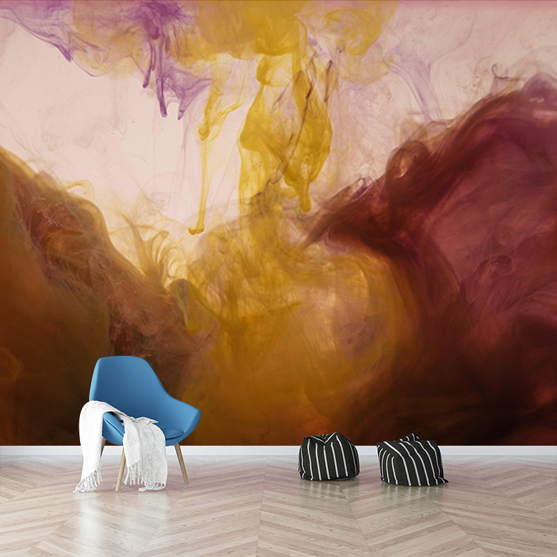 Contemporary Ink Fusion Murals Wallpaper Mildew Resistant Wall Murals for Home