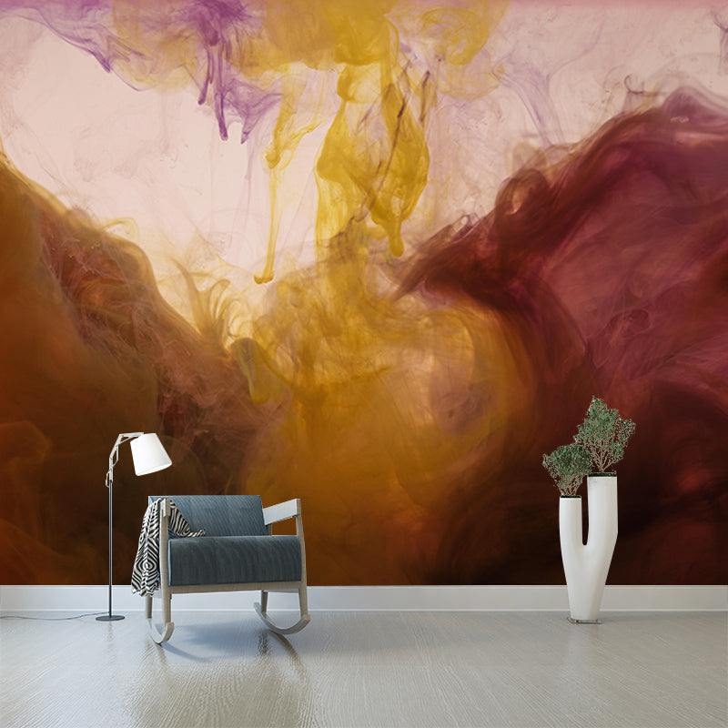 Contemporary Ink Fusion Murals Wallpaper Mildew Resistant Wall Murals for Home
