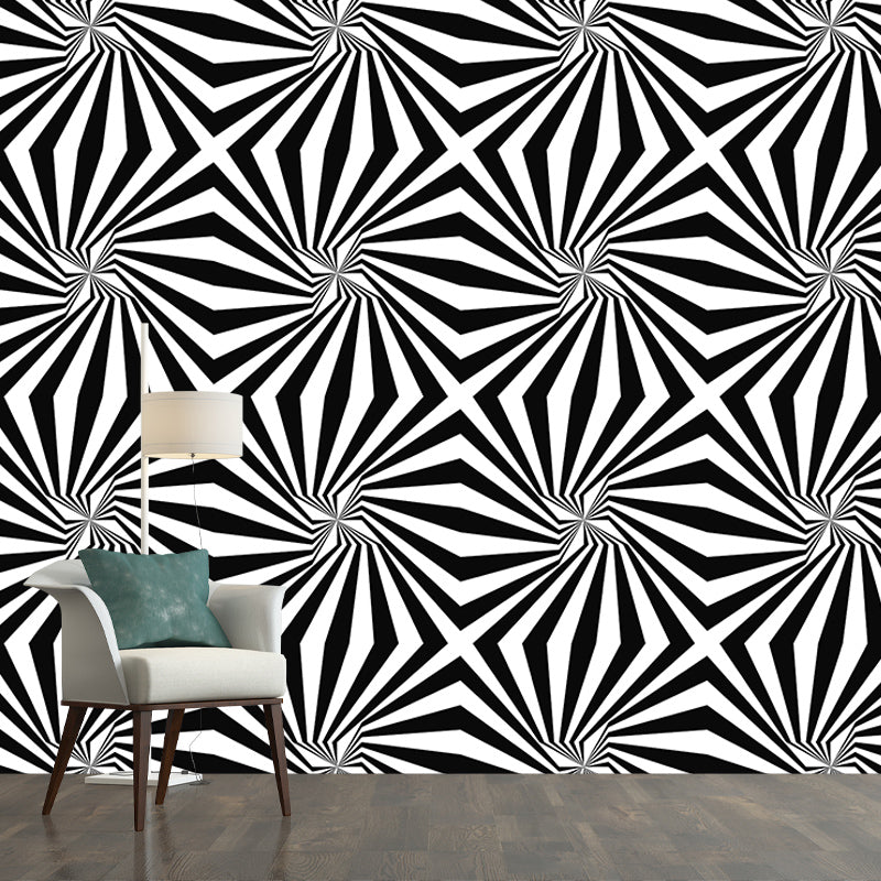 Contemporary Geometry Murals Illustration Mildew Resistant Wall Murals for Bedroom