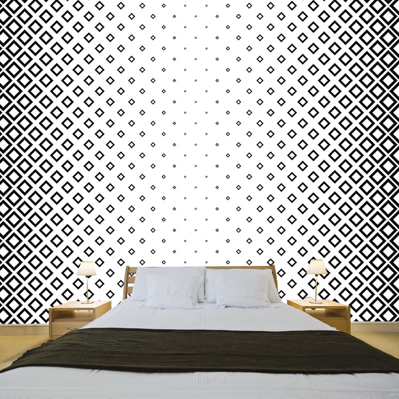 Contemporary Geometry Murals Illustration Mildew Resistant Wall Murals for Bedroom