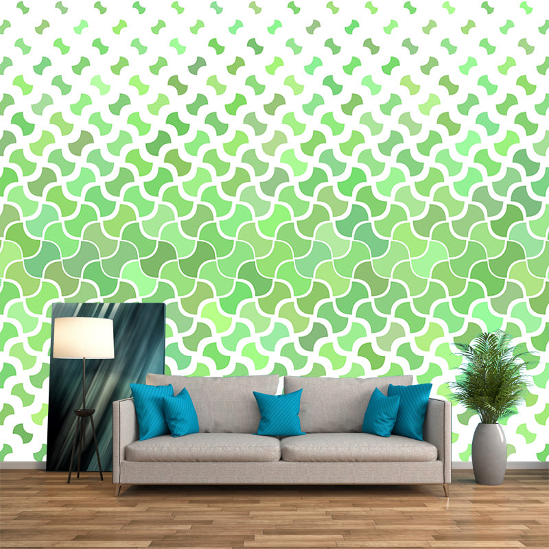 Contemporary Geometry Murals Illustration Mildew Resistant Wall Murals for Bedroom