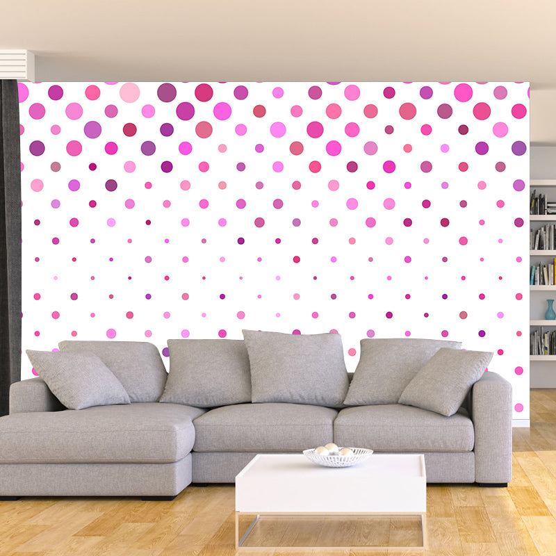 Light Color Geometry Wall Murals Illustration Mildew Resistant Wall Murals for Bedroom