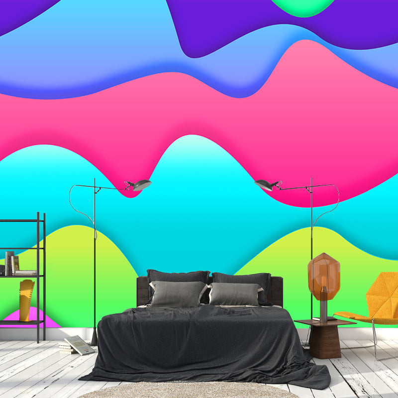 Geometry Illustration Wall Murals Mildew Resistant Wall Murals for Home