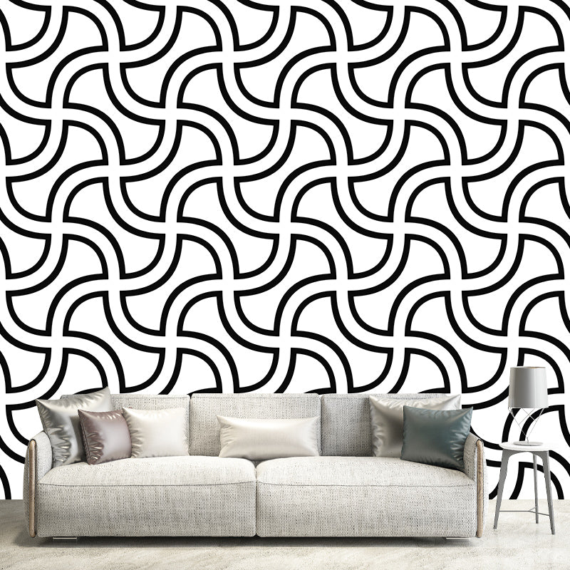 Birght Color Geometry Murals Illustration Mildew Resistant Wall Murals for Home