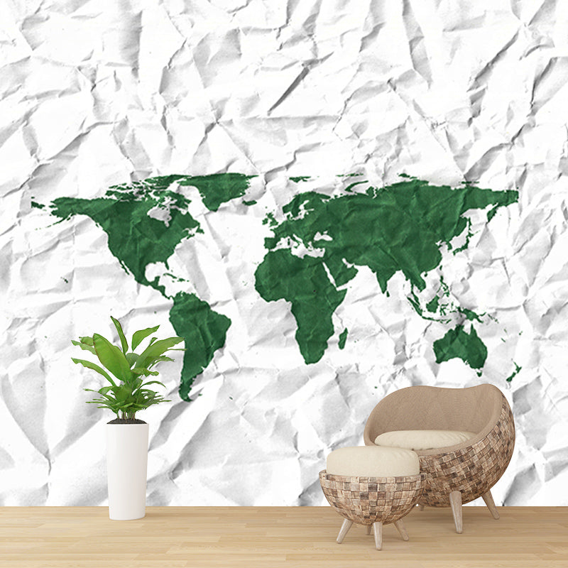 Map Wall Murals Wallpaper Contemporary Mildew Resistant Wall Murals for Home