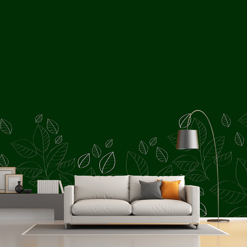 Sleeping Room Wall Mural Tropical Plants Decorative Eco-friendly Wall Covering