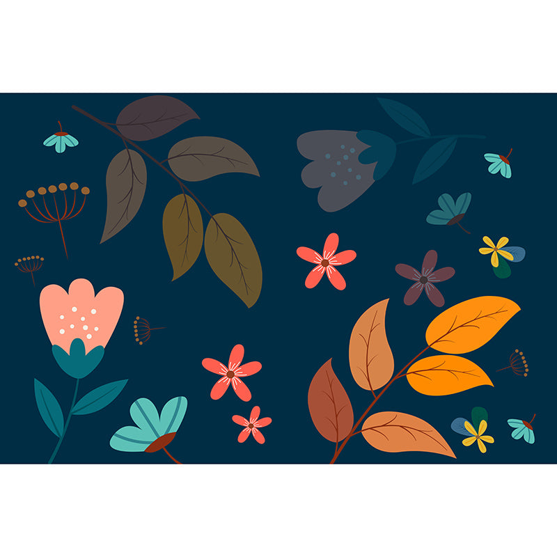 Sleeping Room Wall Mural Tropical Plants Decorative Eco-friendly Wall Covering