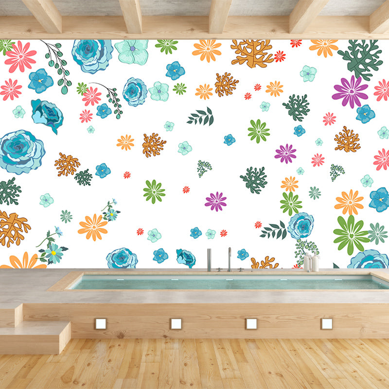 Sitting Room Wall Mural Tropical Plants Decorative Eco-friendly Wall Covering