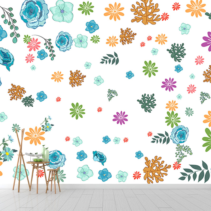 Sitting Room Wall Mural Tropical Plants Decorative Eco-friendly Wall Covering