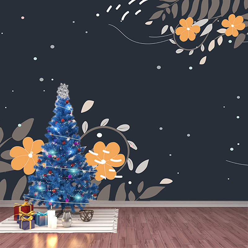 Dining Room Wall Mural Tropical Plants Decorative Eco-friendly Wall Covering