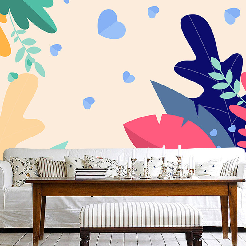 Dining Room Wall Mural Tropical Plants Decorative Eco-friendly Wall Covering