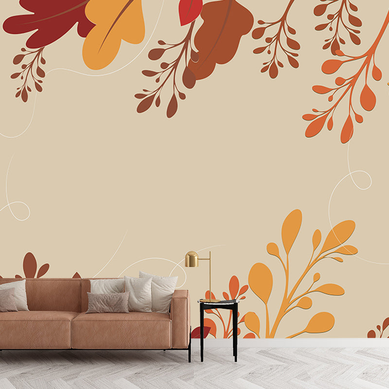 Bedroom Wall Mural Tropical plants Decorative Eco-friendly Wall Covering