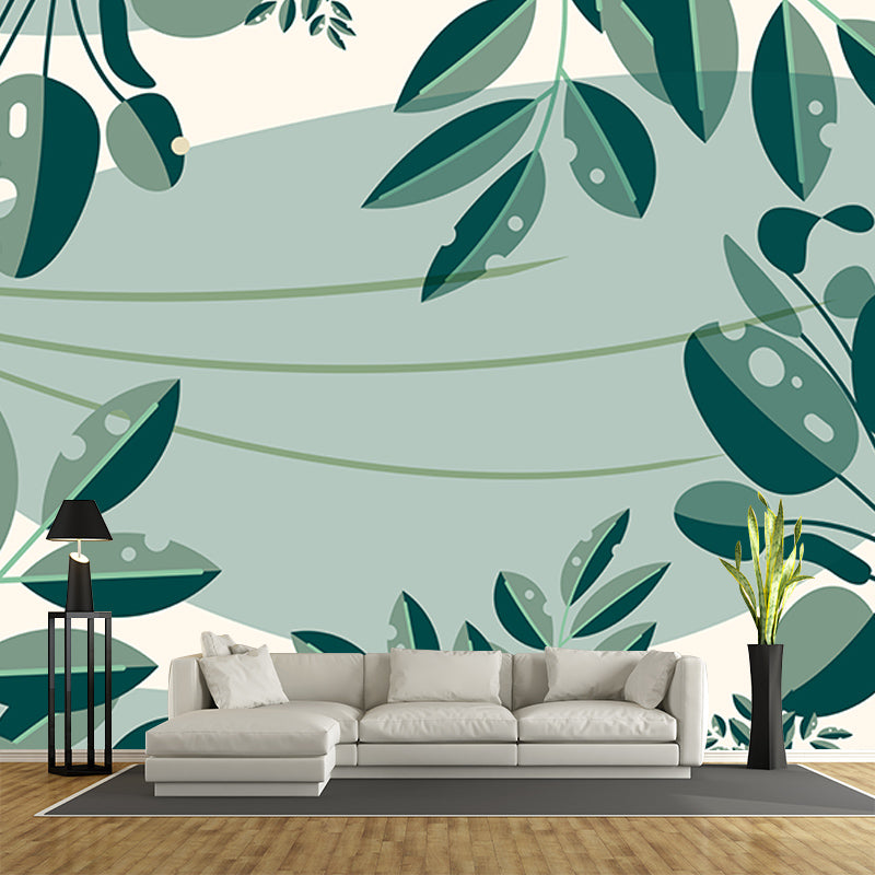 Tropical plants Mural Decorative Mildew Resistant Wall Covering