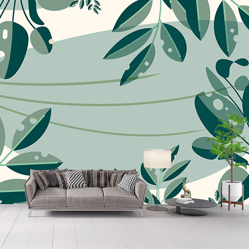 Tropical plants Mural Decorative Mildew Resistant Wall Covering