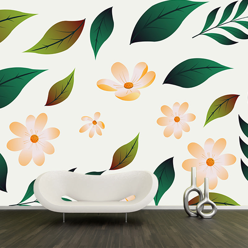 Tropical plants Mural Decorative Mildew Resistant Wall Covering