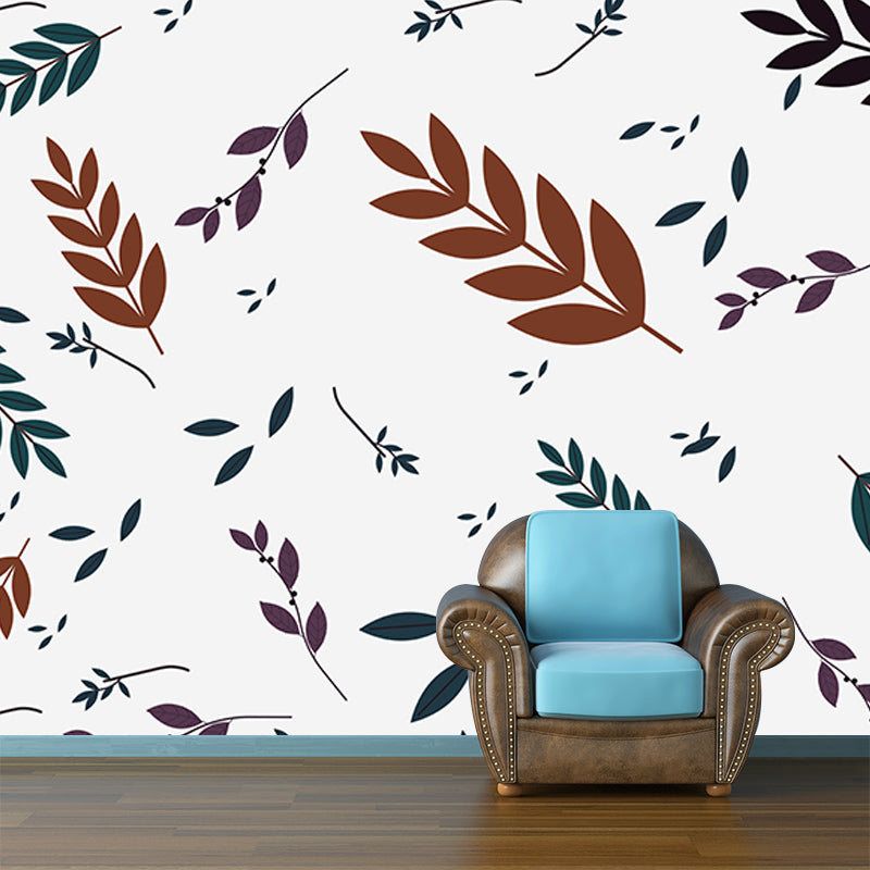 Living Room Wall Mural Tropical Plants Decorative Eco-friendly Wall Art