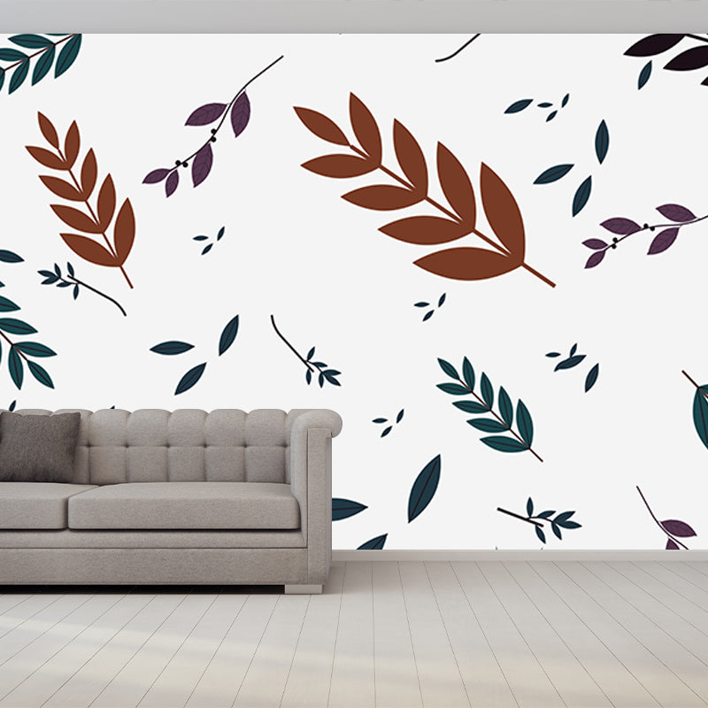 Living Room Wall Mural Tropical Plants Decorative Eco-friendly Wall Art