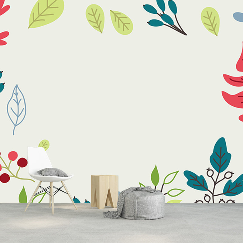 Living Room Wall Mural Tropical Plants Decorative Eco-friendly Wall Art