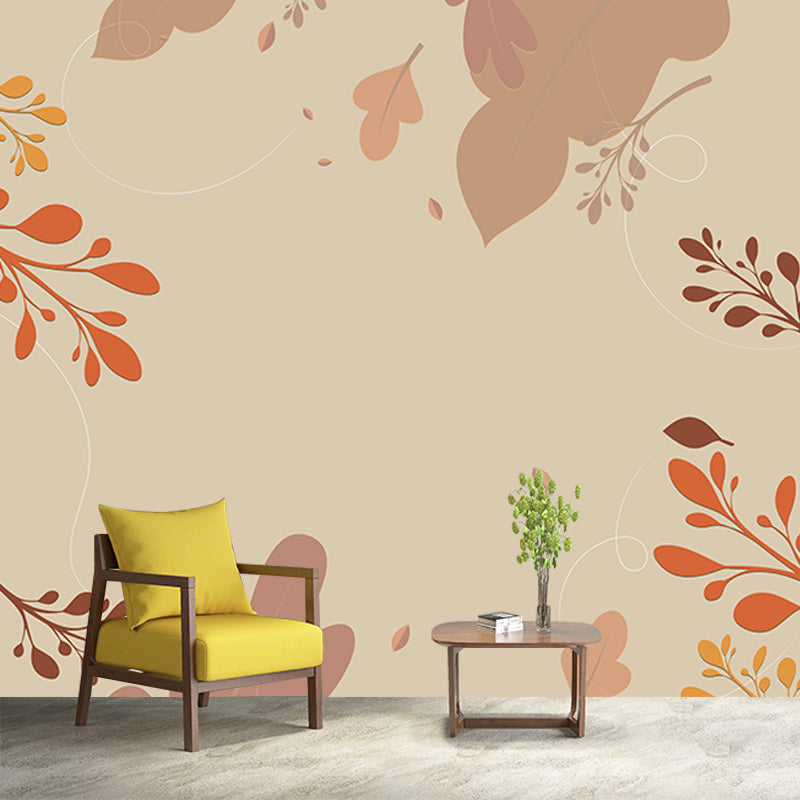 Eco-friendly Wall Mural Tropical Plants Decorative Wall Covering