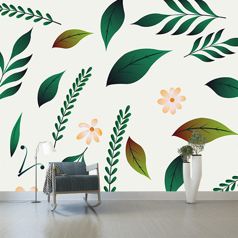 Eco-friendly Wall Mural Tropical Plants Decorative Wall Covering