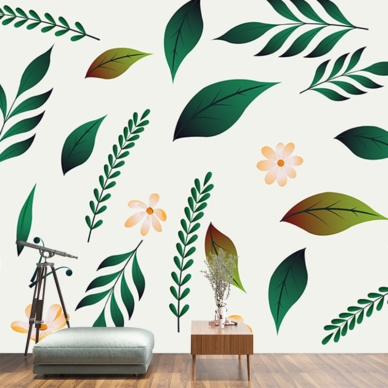 Eco-friendly Wall Mural Tropical Plants Decorative Wall Covering