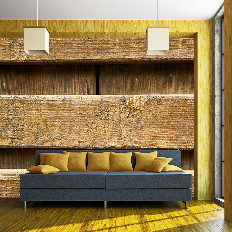 Industrial Customized Wall Mural Wood Texture Decorative Eco-friendly Wall Art