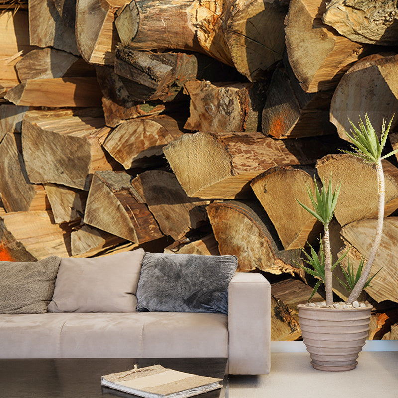 Industrial Customized Wall Mural Wood Texture Decorative Eco-friendly Wall Art