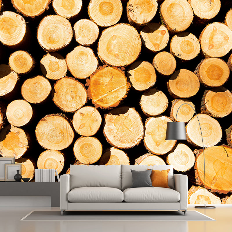 Light Color Wood Texture Mural Industrial Decorative Eco-friendly Wall Art