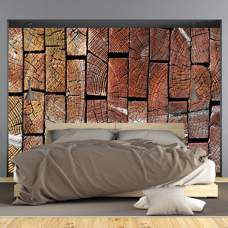 Customized Wall Mural Industrial Wood Texture Decorative Eco-friendly Wall Art