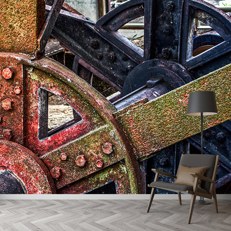 Garage Wall Mural Industrial Metal Decorative Eco-friendly Wall Covering