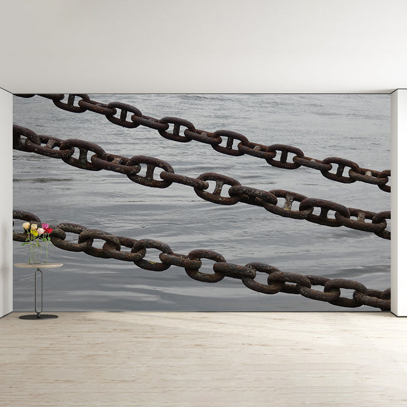 Living Room Wall Mural Industrial Metal Decorative Eco-friendly Wall Covering