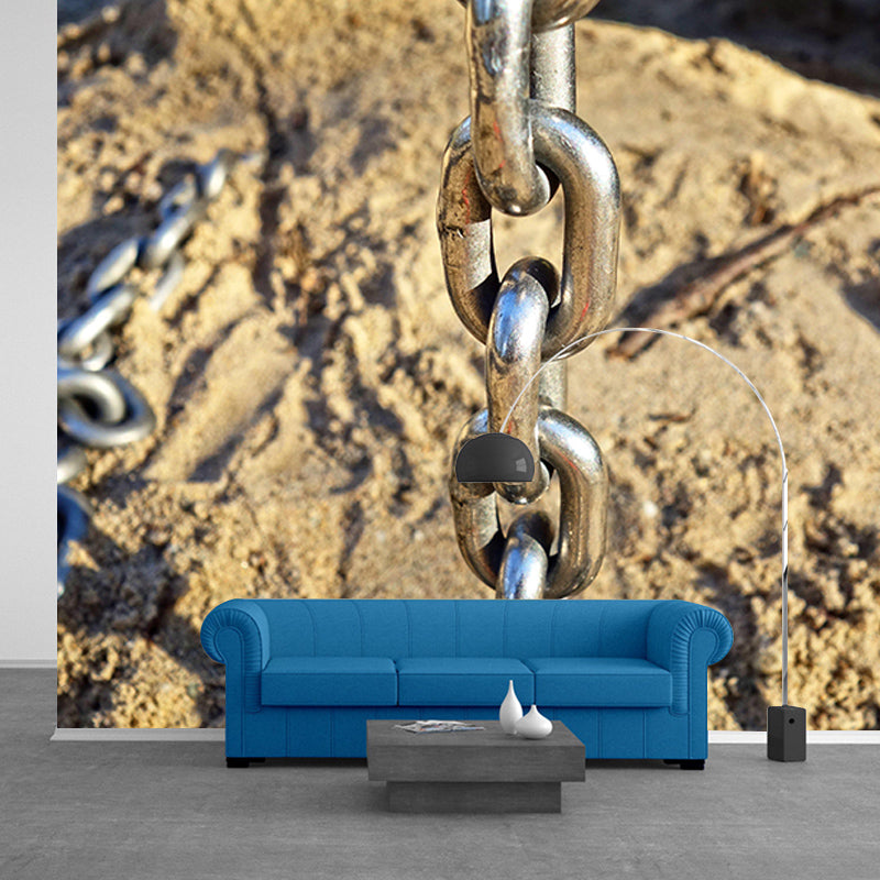 Living Room Wall Mural Industrial Metal Decorative Eco-friendly Wall Covering