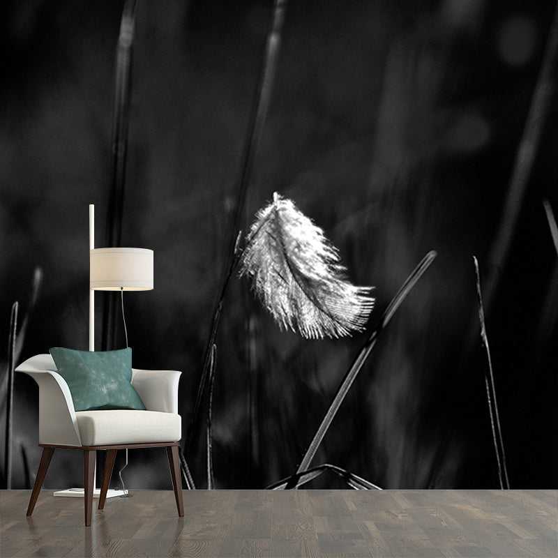 Beautiful Bird Feather Wall Mural Modern Mildew Resistant Wall Decor