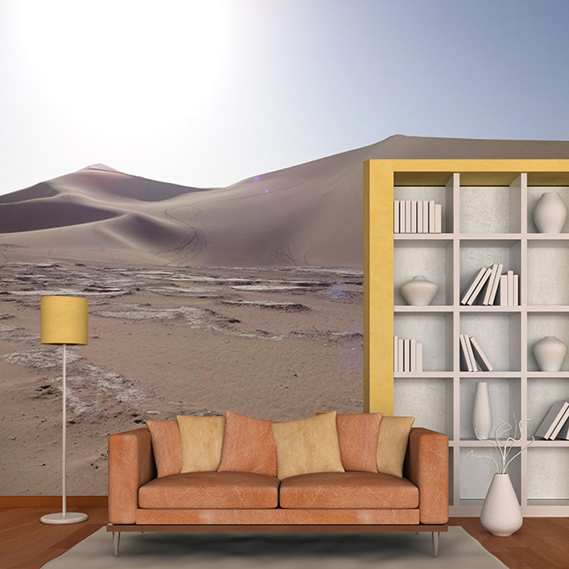 Modern Style Desert Mural Wallpaper Mildew Resistant Wall Decor