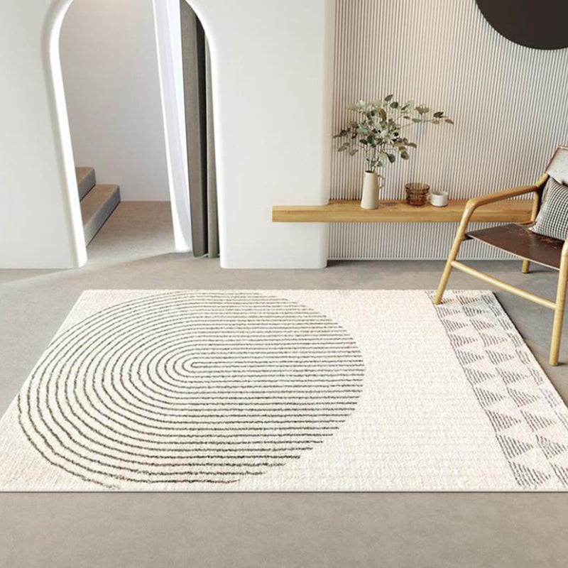 Yellow Casual Carpet Polyester Line Carpet Stain Resistant Carpet for Home Decor