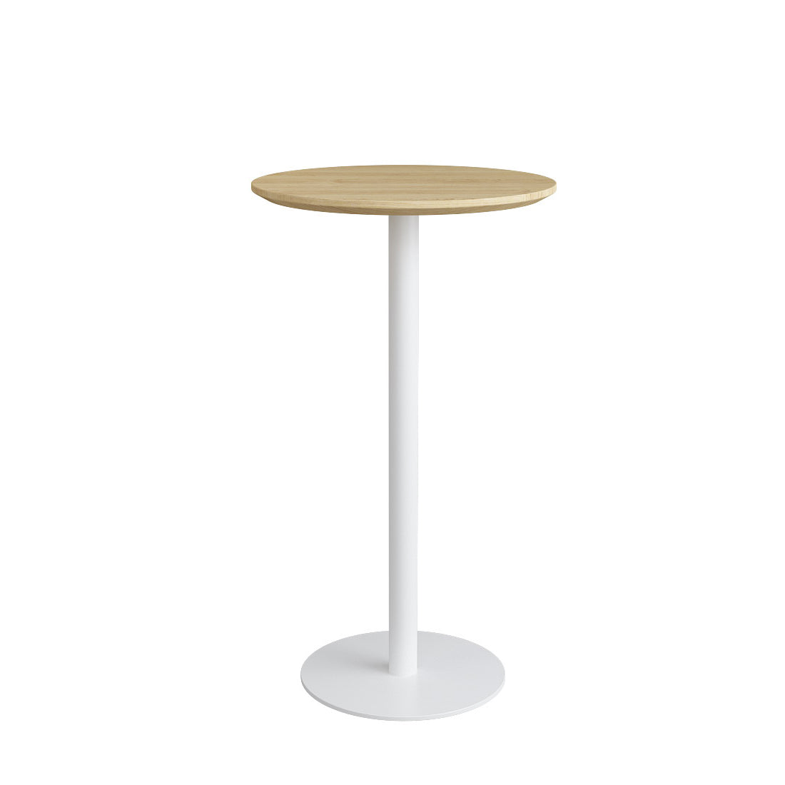Contemporary Round Bar Dining Table Indoor Wood Bar Table with Iron Base