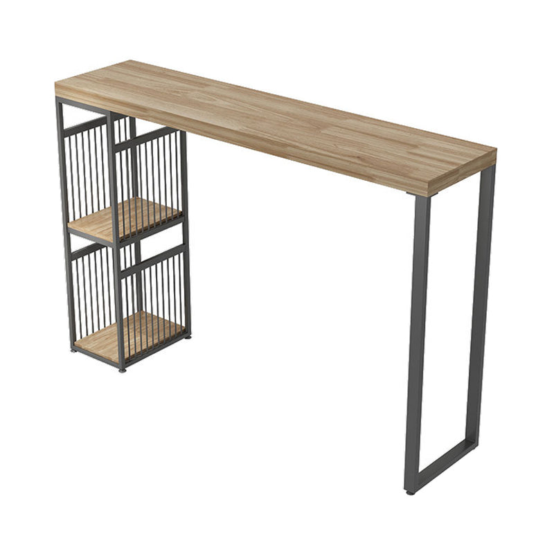 Salon Countre de bois en bois Rectangle stockage table de pub de hauteur de bar naturel du bar naturel