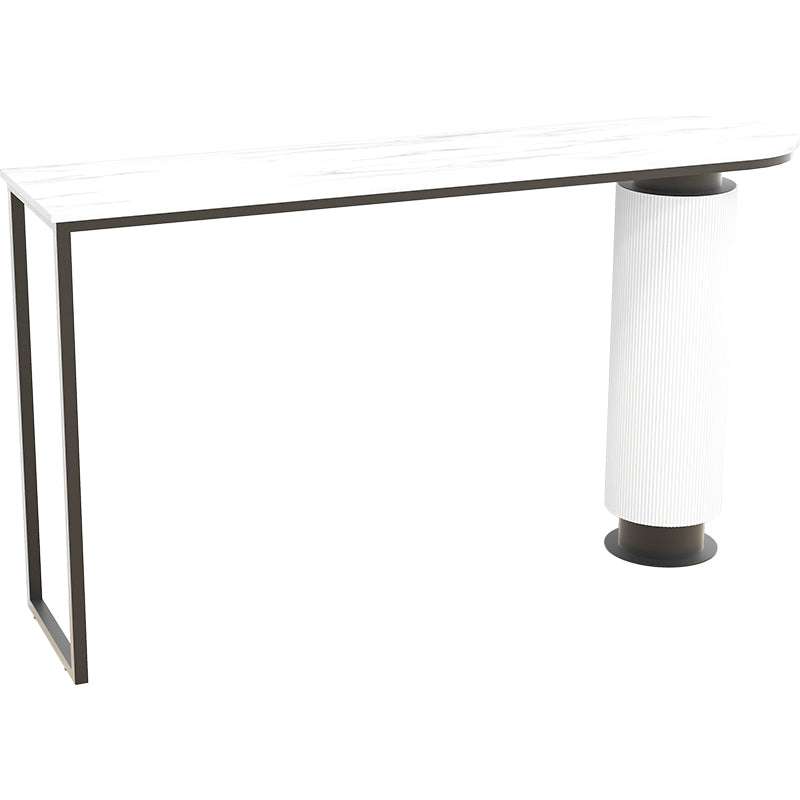 Table à manger du bar contemporain à double piédestal à hauteur de bar à hauteur