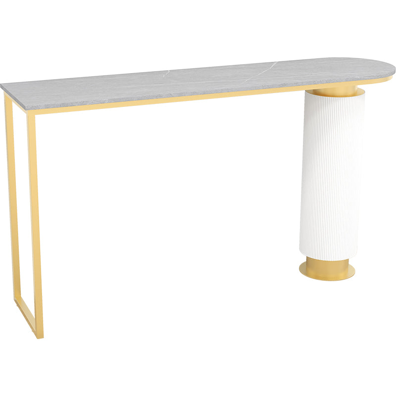 Table à manger du bar contemporain à double piédestal à hauteur de bar à hauteur